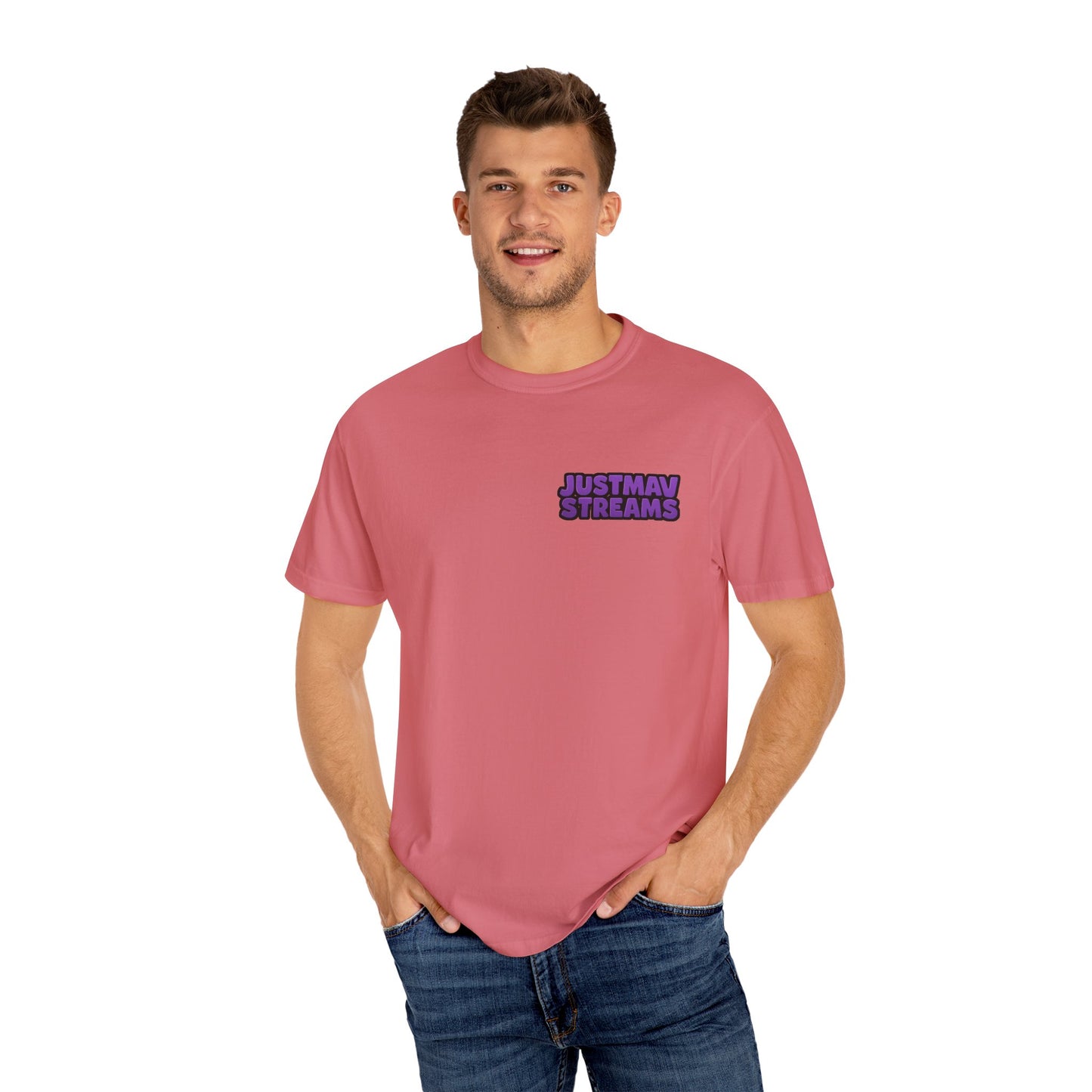 JustMav Streams w/ Back Graphic Unisex Garment-Dyed T-shirt