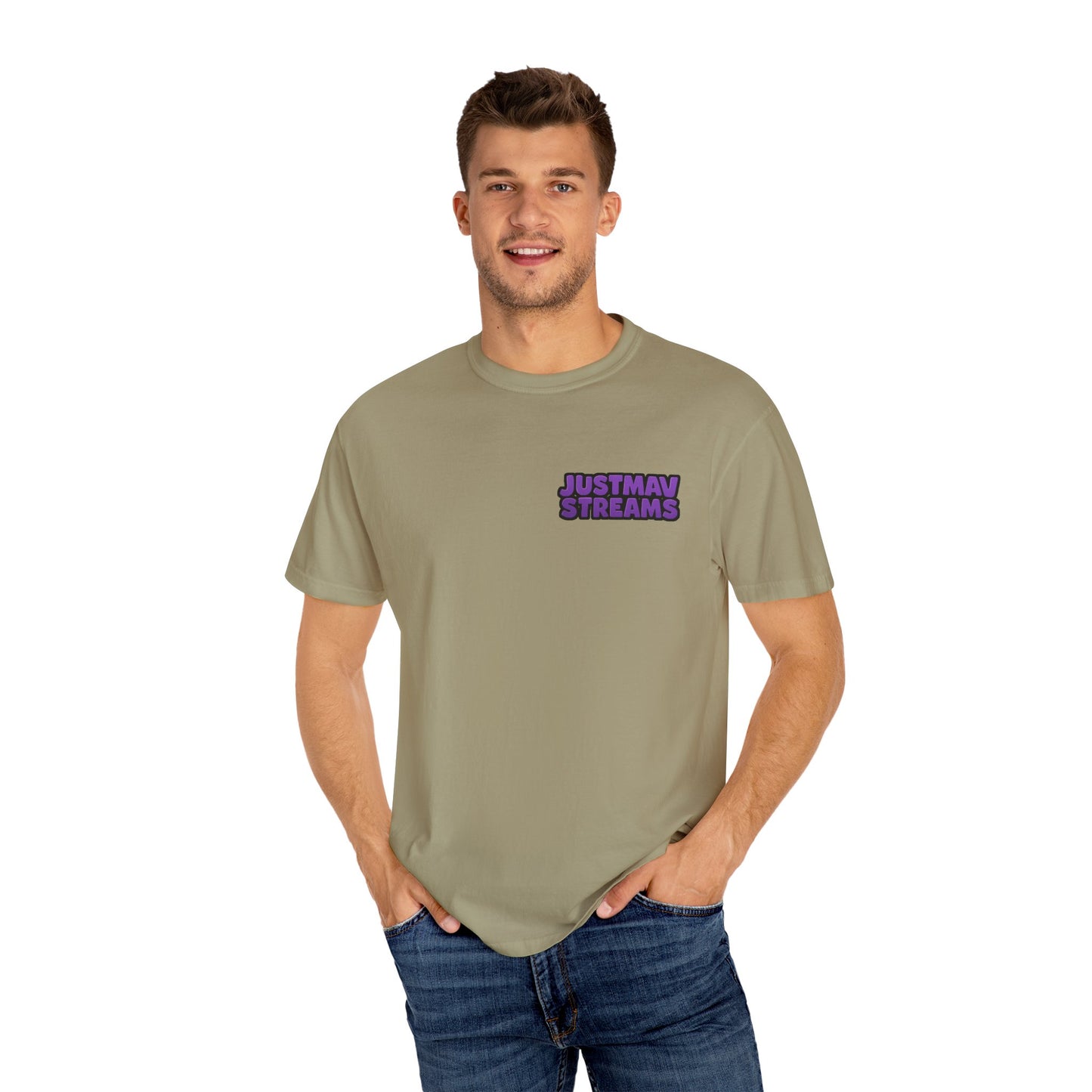 JustMav Streams w/ Back Graphic Unisex Garment-Dyed T-shirt