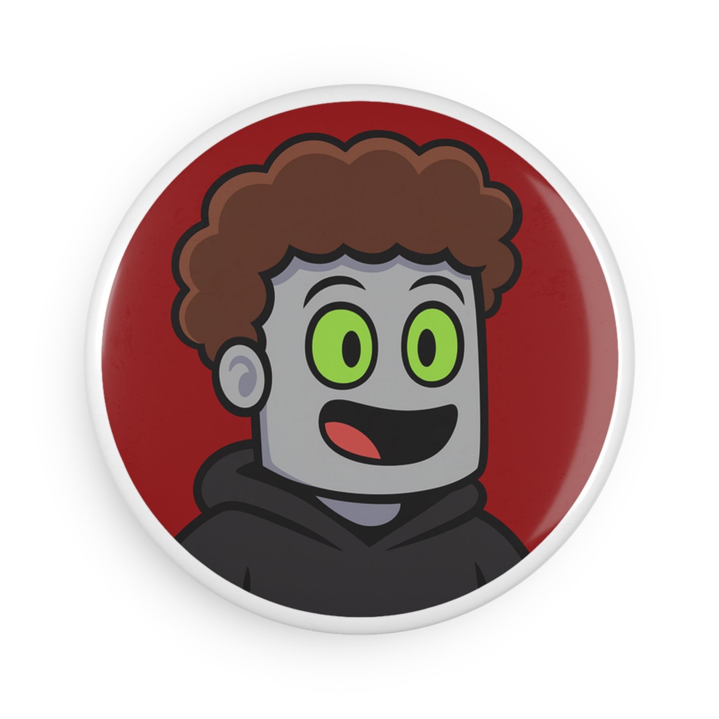 JustMav Logo Button Magnet, Round (1 & 10 pcs)