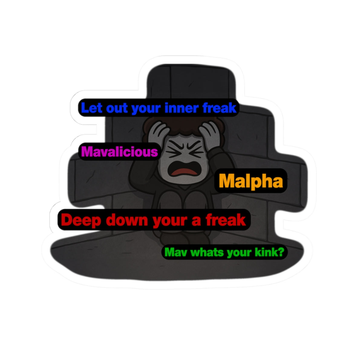 Disturbing Thoughts Kiss-Cut Stickers