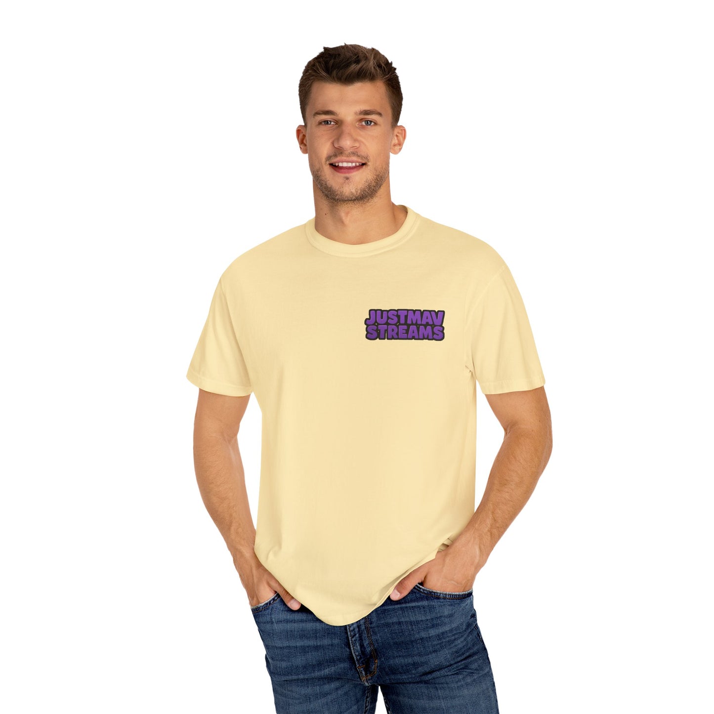 JustMav Streams w/ Back Graphic Unisex Garment-Dyed T-shirt