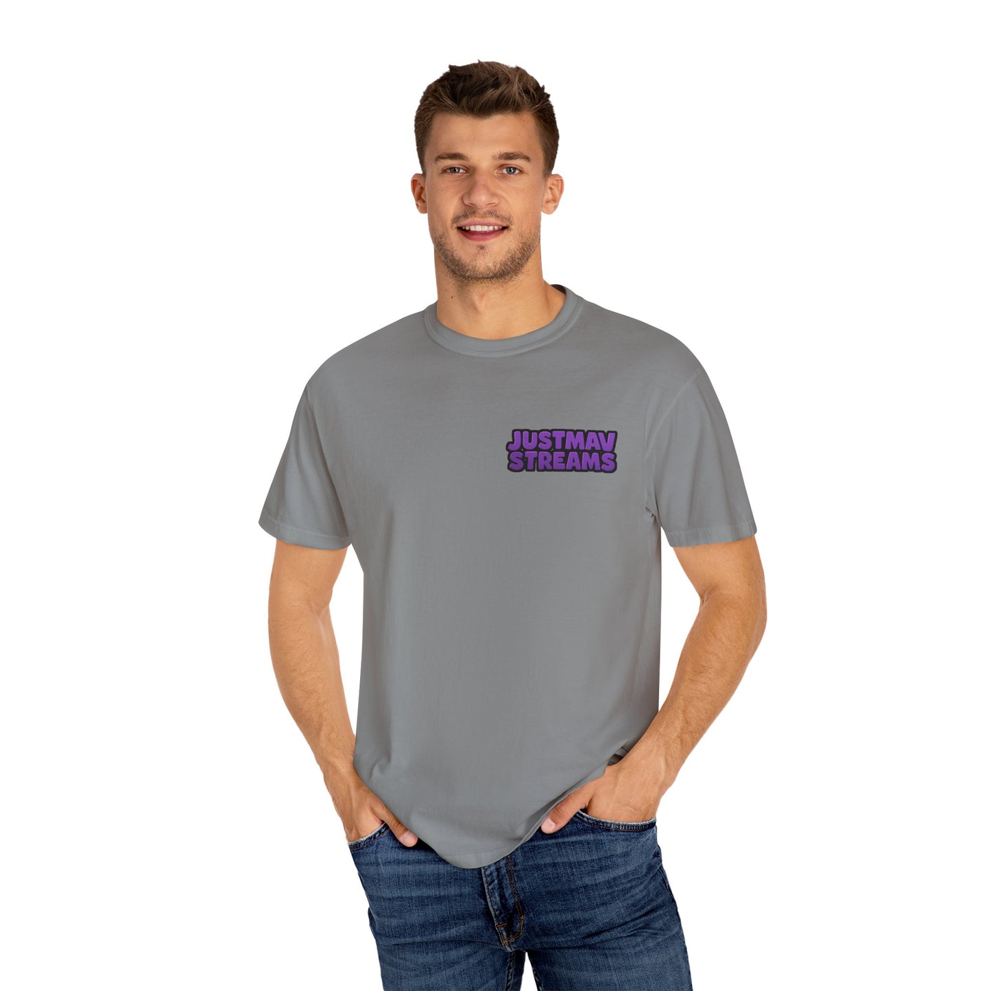 JustMav Streams w/ Back Graphic Unisex Garment-Dyed T-shirt