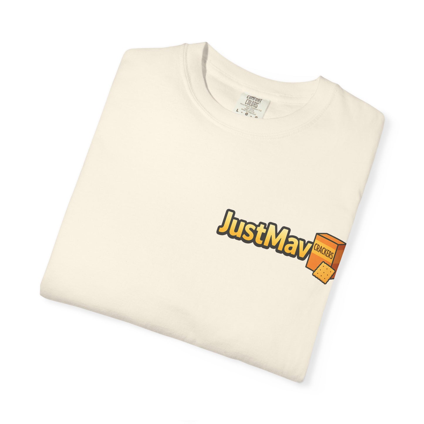 JustMav Crackers w/ Back Graphic Unisex Garment-Dyed T-shirt