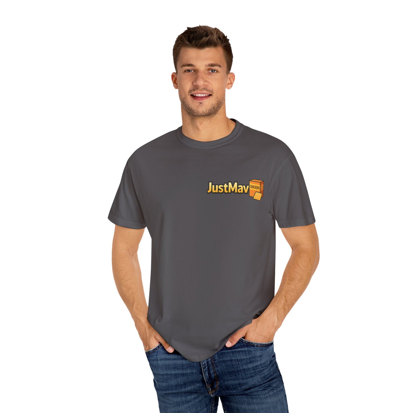 JustMav Crackers Plain Unisex Garment-Dyed T-shirt